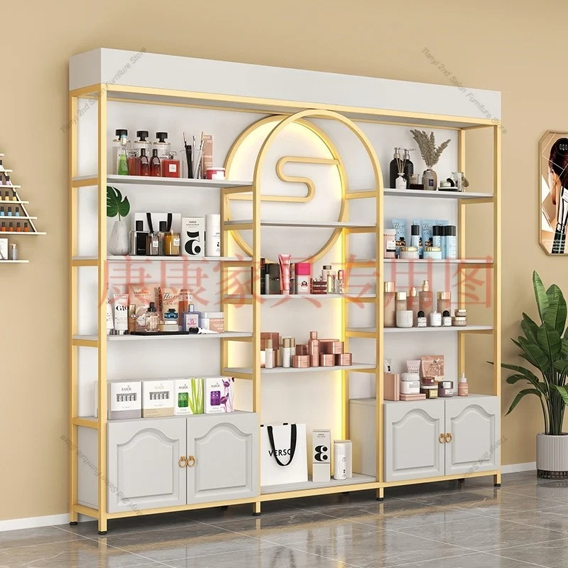 Luxury Skincare Display - Modern Lüks Kozmetik Vitrin Dolabı İskandinav