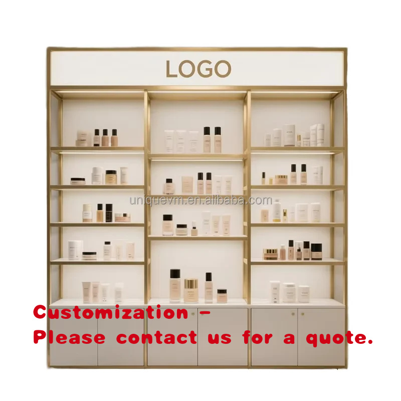 Luxury Skincare Display - Özel Tasarım Modern Tırnak Vitrini Lüks