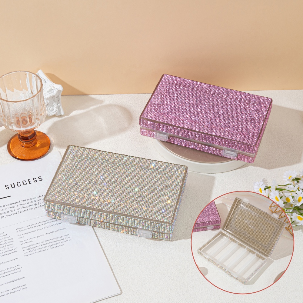 Luxury Skincare Containers - Lüks Parlak Yapay Elmaslı Saklama Kutusu,