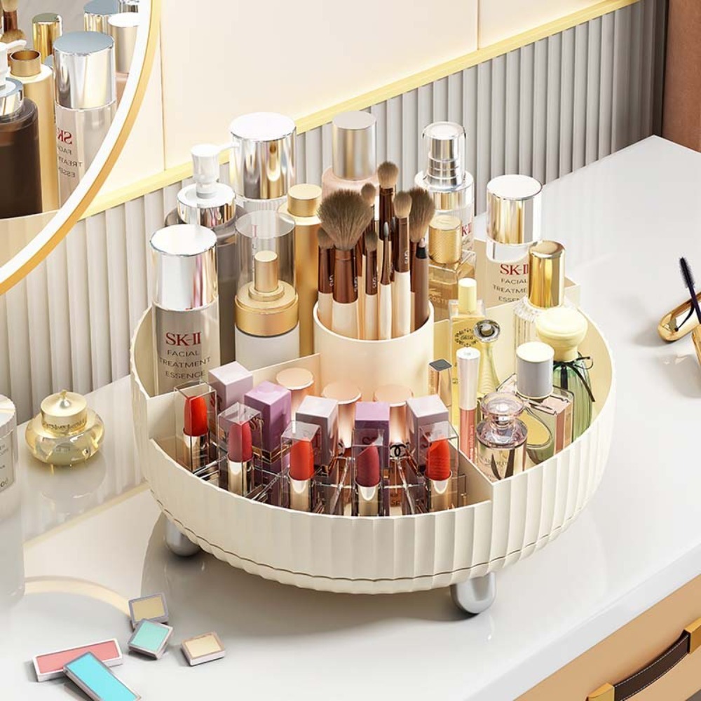 Luxury Skincare Tray - Döner lüks kozmetik saklama kutusu masaüstü