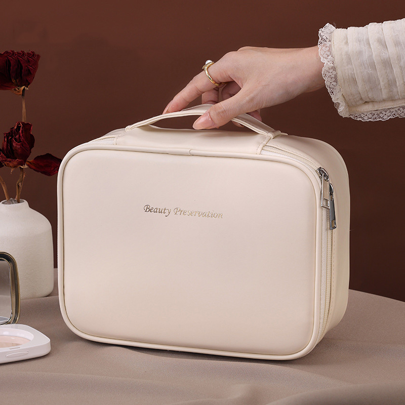 Luxury Skincare Containers - Toptan PU Büyük Kapasiteli Tote Makyaj