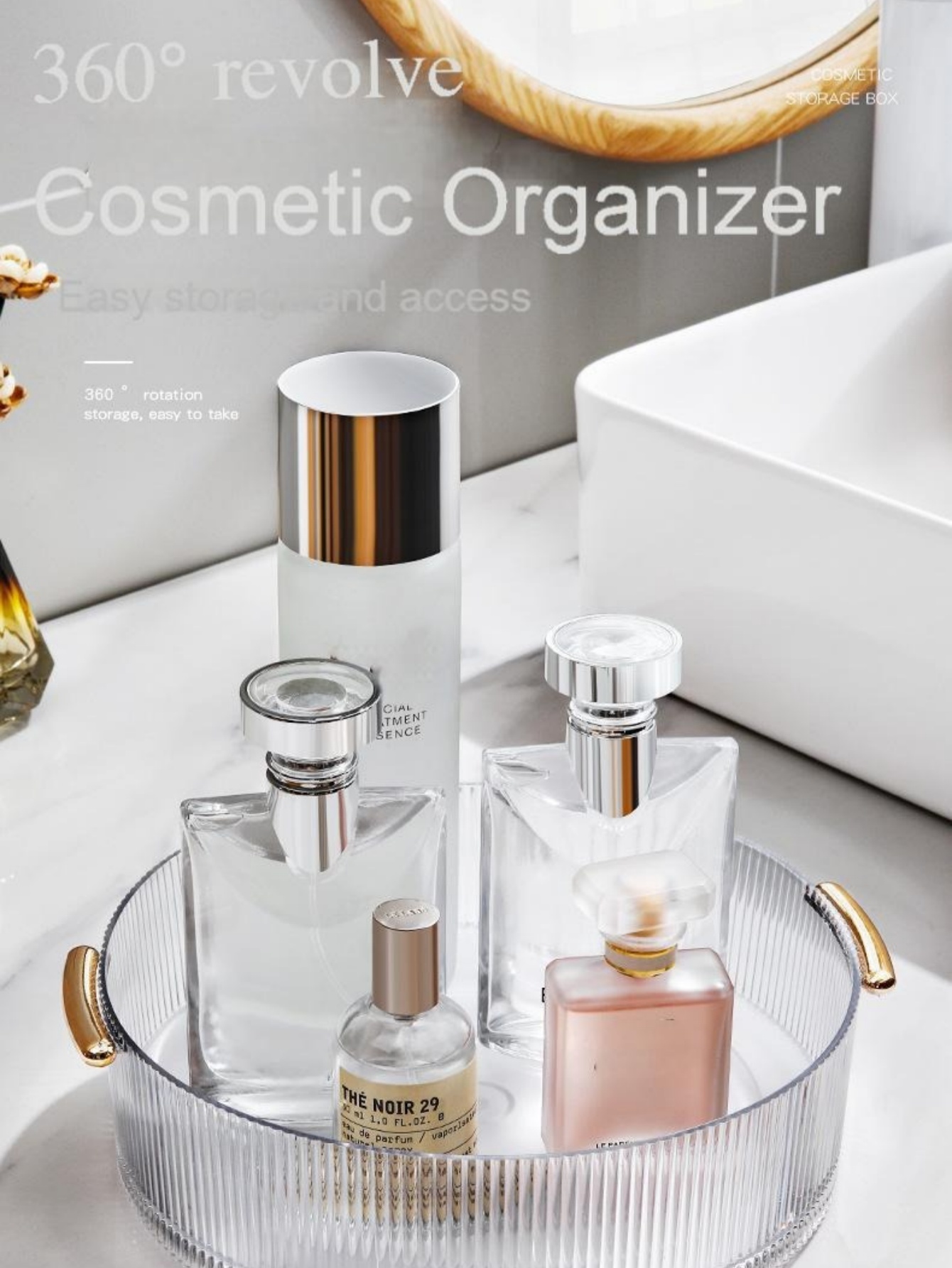 Dikey Nervürlü Şeffaf Makyaj S - Luxury Skincare Tray incelemesi ve fiyatı